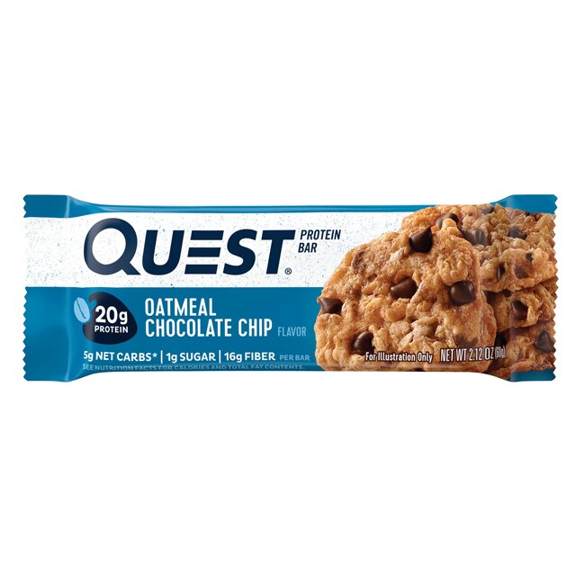 quest bar oatmeal chocolate chip 60g