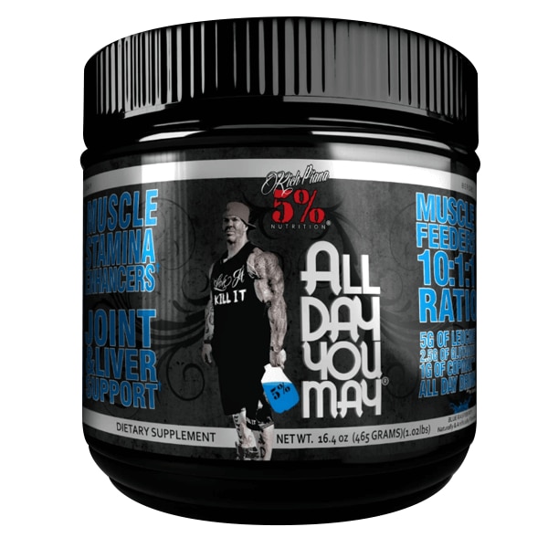 Rich Piana 5% Nutrition All Day You May BCAA Blue Raspberry 465g