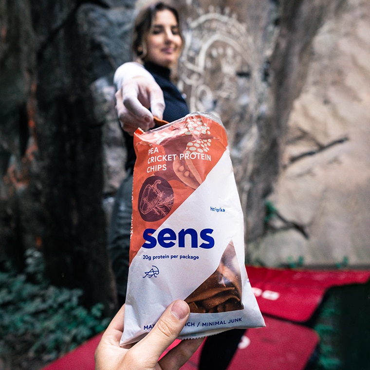 SENS Pea Cricket Protein Chips Hot Paprika 80g