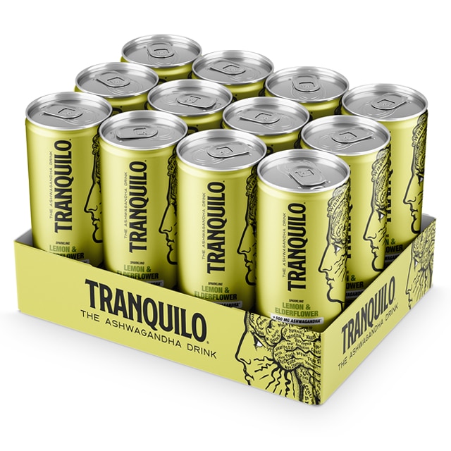 Tranquilo Ashwagandha Drink Lemon & Elderberry 12x330ml