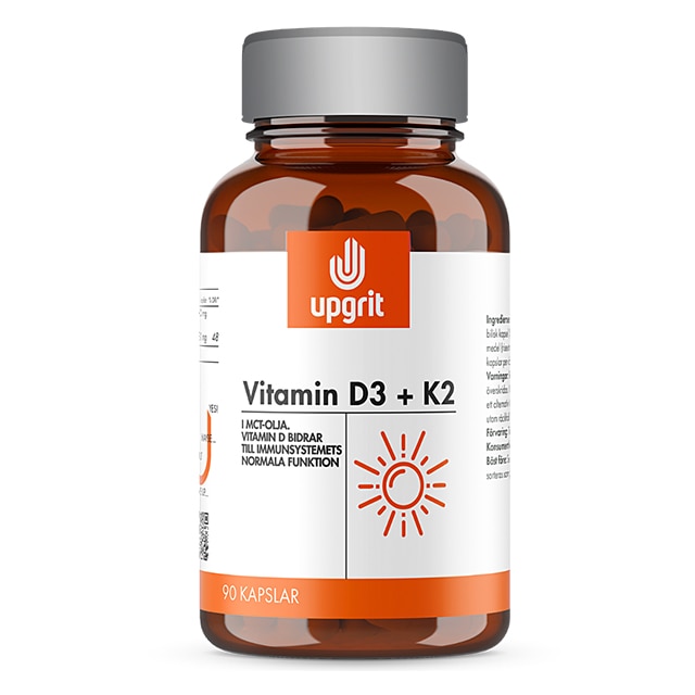 upgrit vitamin d3+k2 90kapslar