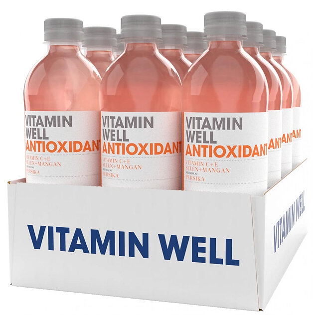 vitaminwell antioxidant persika 12x500ml