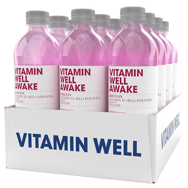 vitaminwell awake hallon 12x500ml