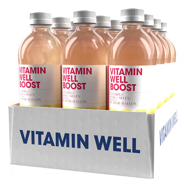 Vitamin Well Boost Blåbär Hallon 12x500ml