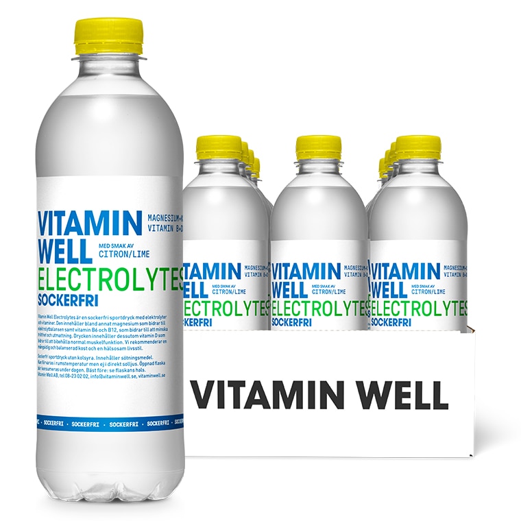 Vitamin Well Electrolytes Citron/Lime Sockerfri 12x500ml