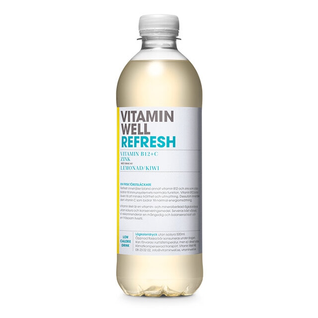 vitaminwell refresh lemonade kiwi 500ml